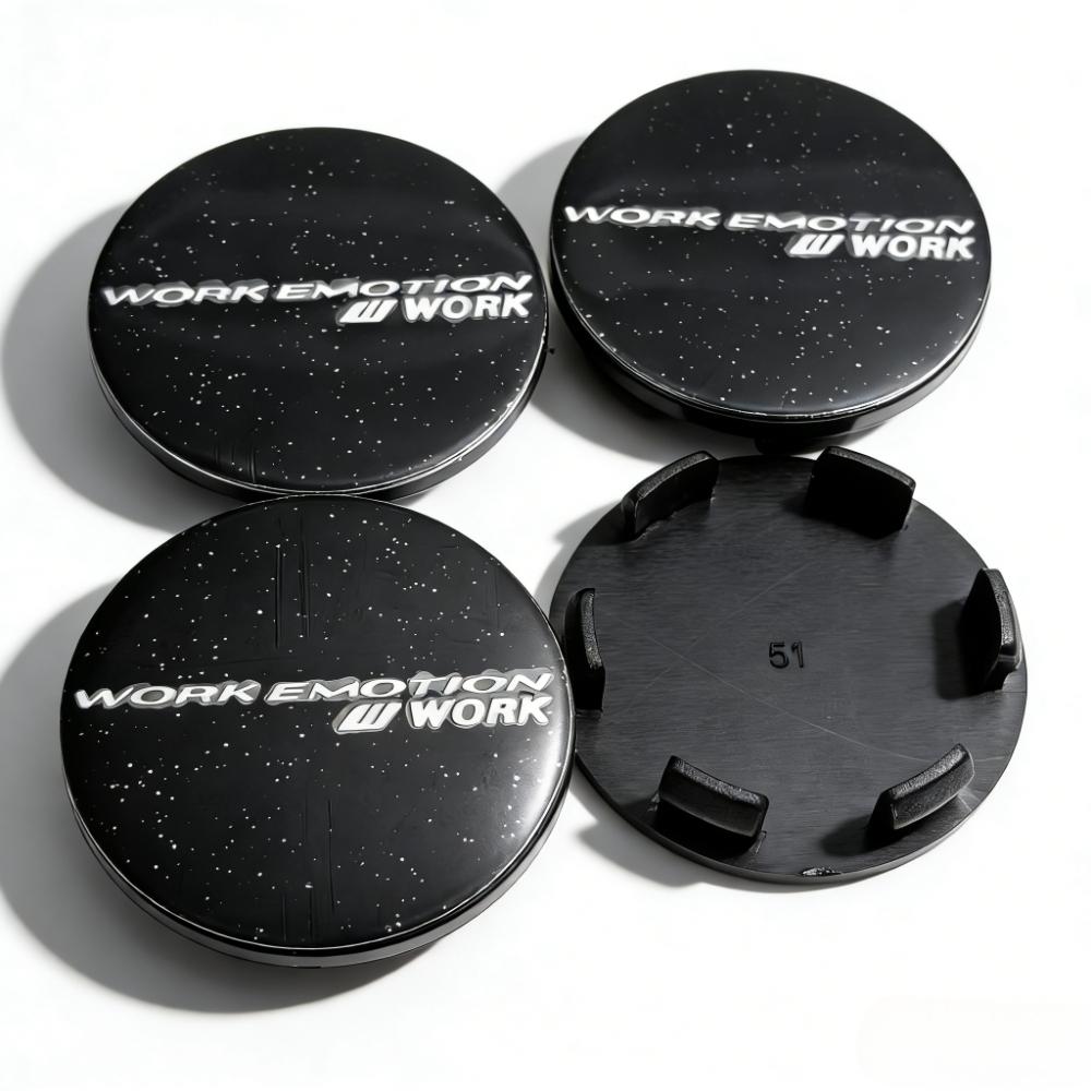 

4pcs W Work Emotion Logo Emblem Badge Car Wheel Center Caps 51MM Clip 46MM Rim Hubcaps Dust Cover Wheels Hub Cap Car Accessories Emotion Badge&4pcs Wheel Caps