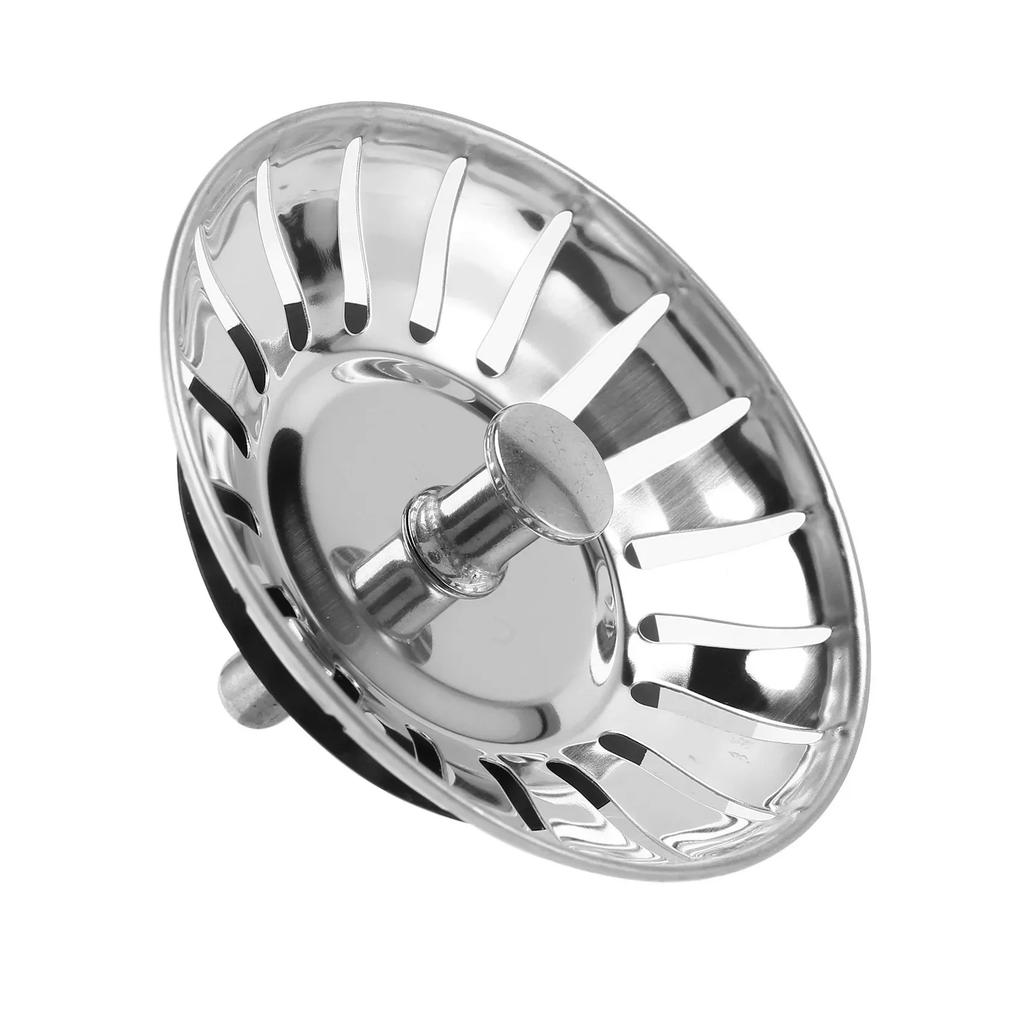 1 stuks Zeef Premium Roestvrij Staal Vervanging Keukenaanrecht Zeef Afval Afvoerplug 80mm Afvoerzeef Uitloogmand Afval
