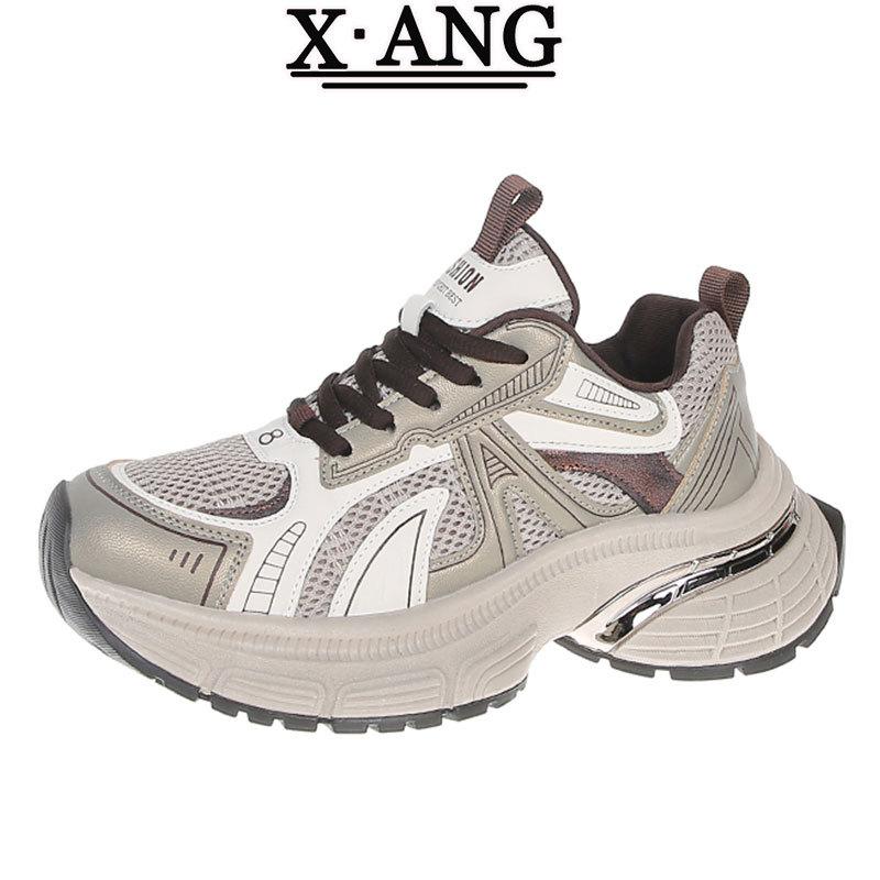 

Paris dad shoes children s versatile platform heightening leather women s shoes 2025 early spring new casual sports shoes 40