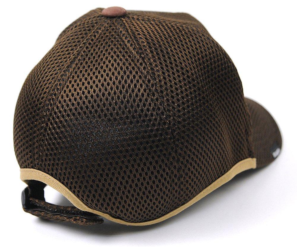 Plain Round Mesh Cap Brown Large Size [Big Watch] CPMG-12R Men's