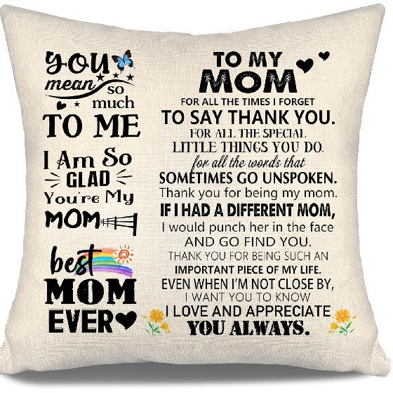To My Bonus Daughter Gift Ideas Throw Pillow Covers for Bonus Daughter from Bonus Mom Bonus Dad Birthday Graduation Thanksgiving