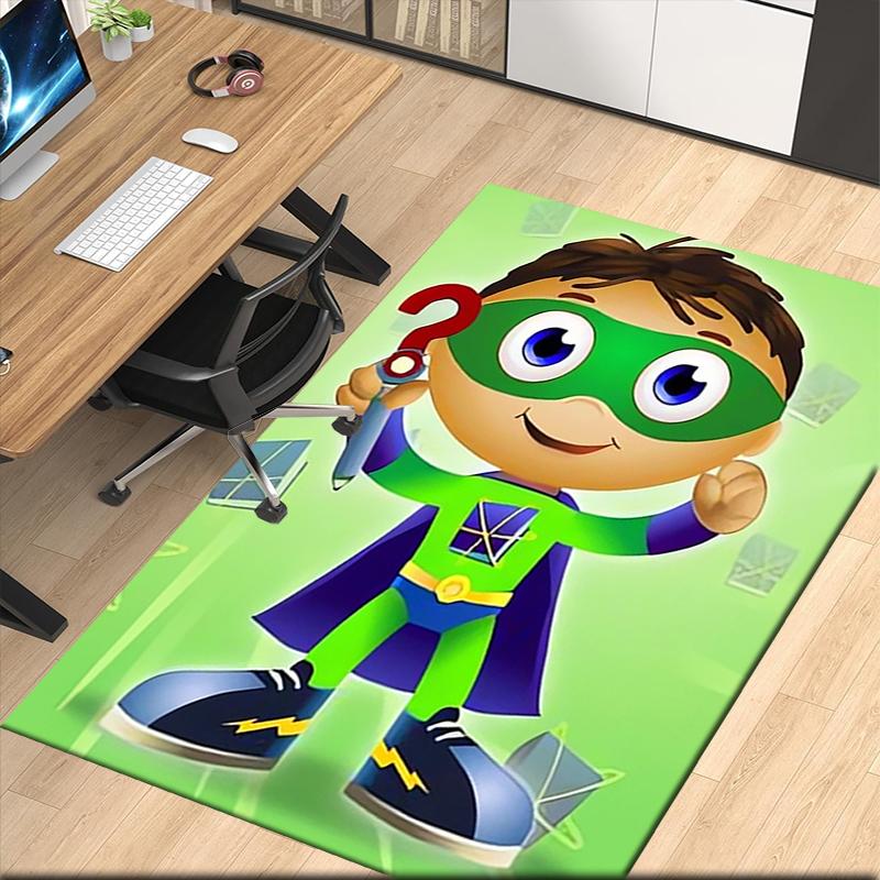 Super Why Printed Carpet, for Office Chair Living Room Bedroom Kitchen Room Decor Gifts.