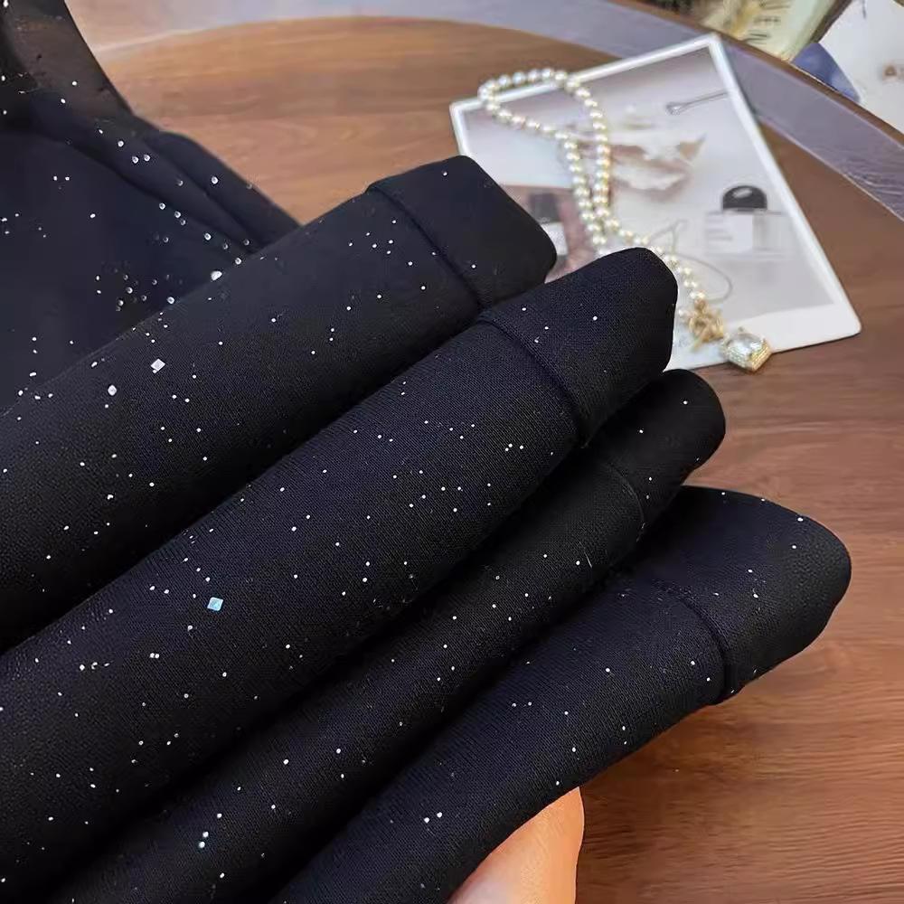 Shiny Star Sequin High Waist Straight Leg Floor Length Pants Women's Slim Fit Casual Wide Leg Trousers Autumn Summer