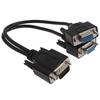Hot Sale 15Pin VGA male to 2 vga svga female adapter splitter video monitor cable