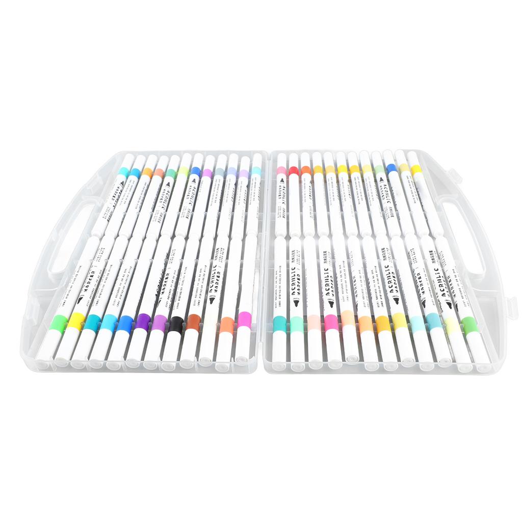48 Colors Acrylic Paint Marker Pens Quick Drying Waterproof Paint Markers for Wood Canvas Stone