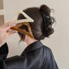 Pince à cheveux géométrique creuse couleur unie coréenne pour femmes Pince à cheveux simple Épingles à cheveux Grande pince crabe Accessoires pour cheveux Coiffure