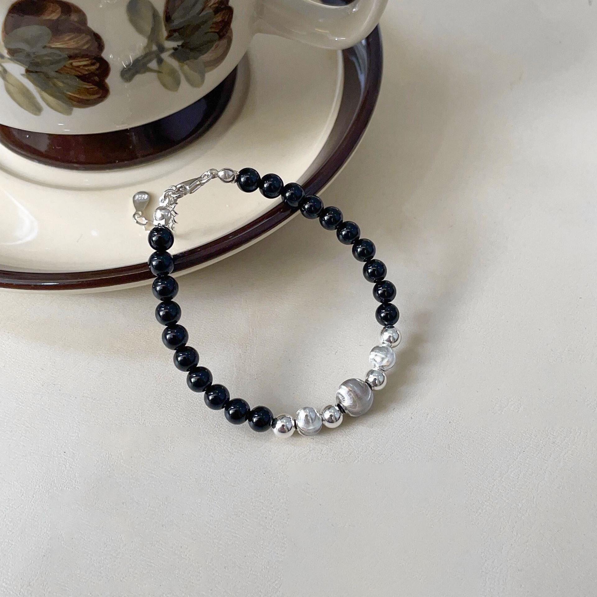 

Yinruitai Ожерелье из стерлингового серебра с агатом «кошачий глаз» - Модная высококлассная ключичная цепочка для светской львицы. S925 Silver