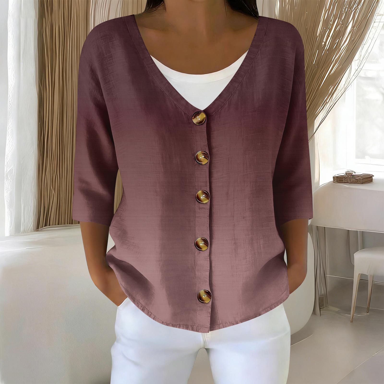 Женские футболки с рукавом 3/4, футболки с графикой, повседневные базовые топы, пуловеры L