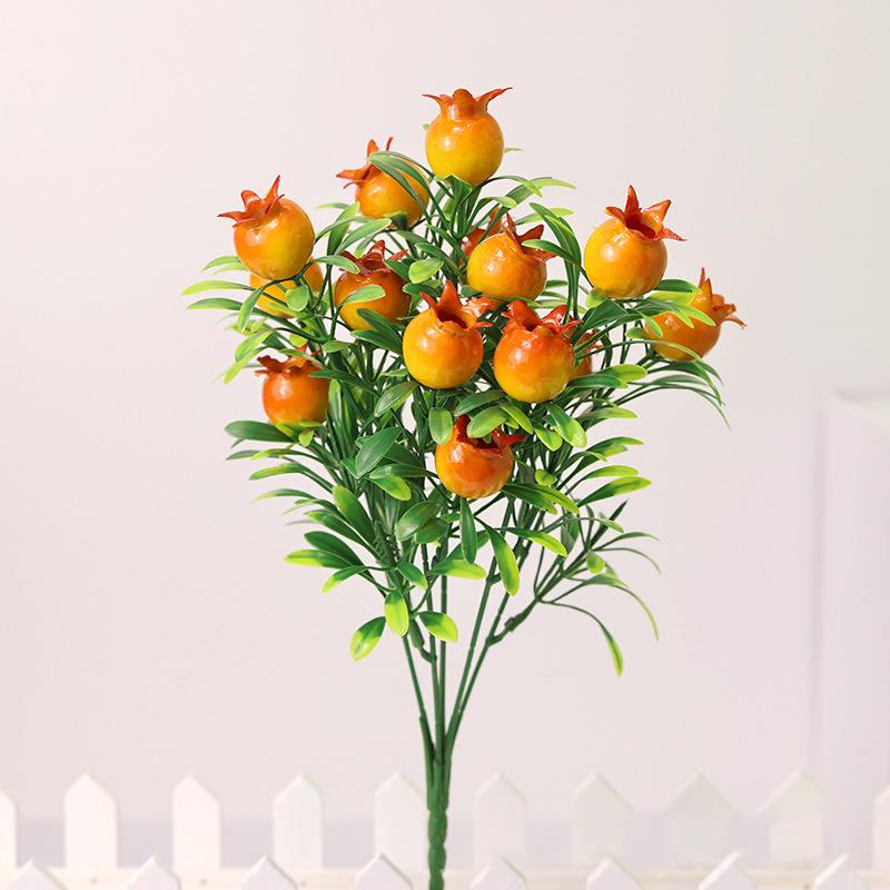 Simulation Orange Rich Fruit Home Decoration Pieces Pomegranate Fruit Strawberry Branch Simulation Flower