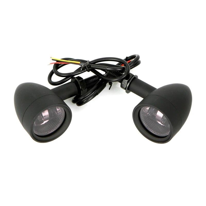 

Универсальный мотоциклетный мини-указатель поворота, янтарный индикатор, лампа 10 мм для Honda Yamaha Kawasaki Custom Cruiser Bobber Chopper чёрный