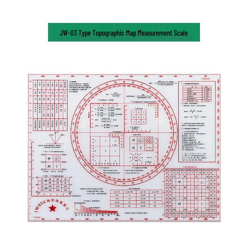Jing Wu Rong JW-03 Multi-functional Map Command Ruler