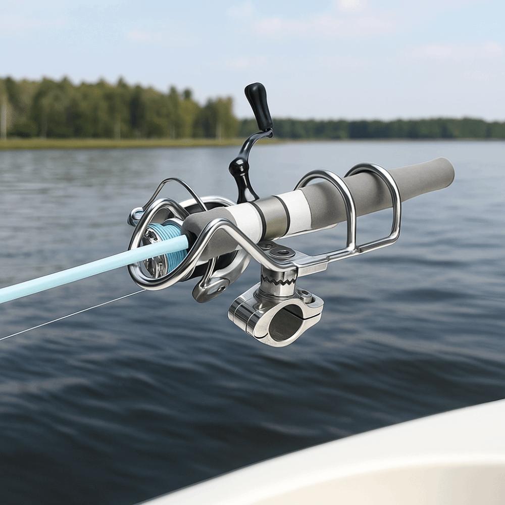 Stainless Steel 316 Fishing Rod Holder With Wrench Fish Pole Socket Support  Boat Trolling