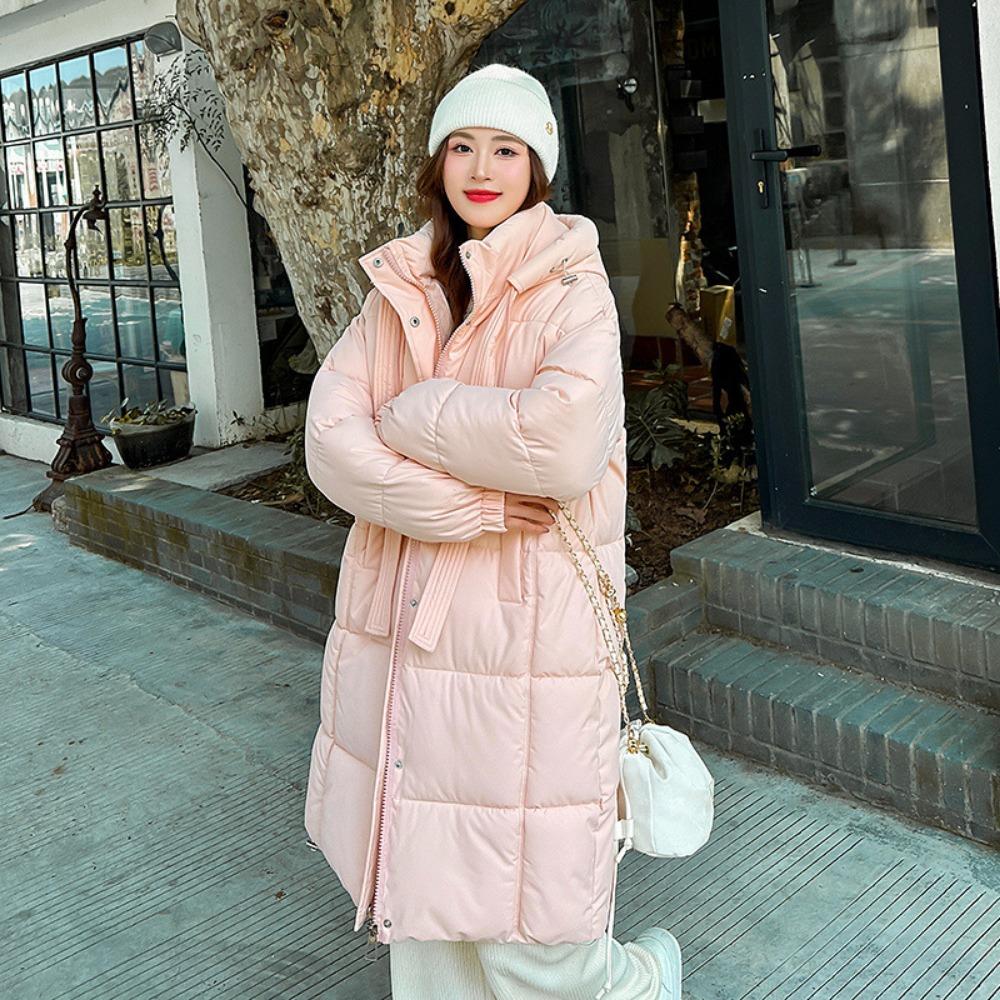 women's loose and long over-knee winter thickened cold-resistant and cold-resistant coats, cotton-padded jackets