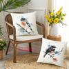 1/4pcs Bird-Patterned 2d Flat Printed Pillowcases Sofa Cushion Cover Home Bedroom Room Decoration