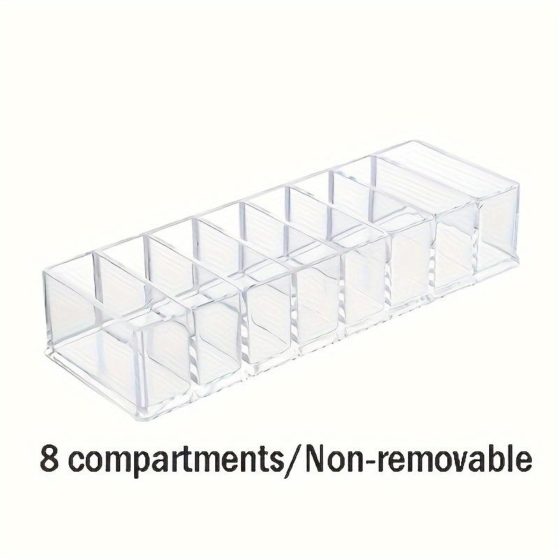 

1 шт. настольный ящик для хранения, прозрачный ящик для хранения косметики, органайзер для помады, ящик для хранения с перегородками, ящик для хранения помады Transparent color