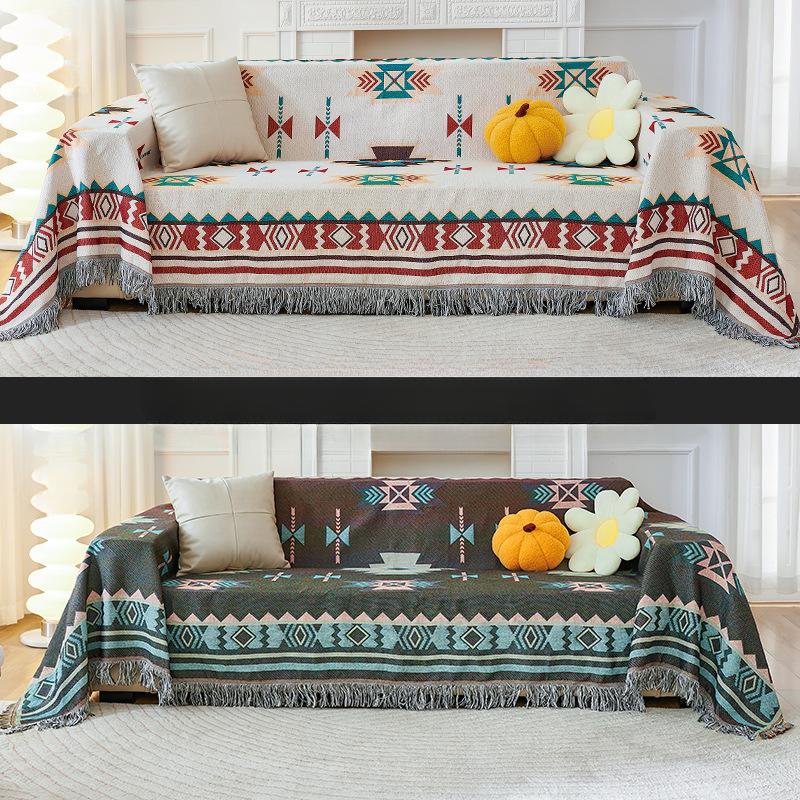 Four Seasons Universal Sofa Towel Non-Slip Cover Towel Simple Full Covered Camping Blanket Sofa Cushion Cover Cover Blanket Cover Cloth