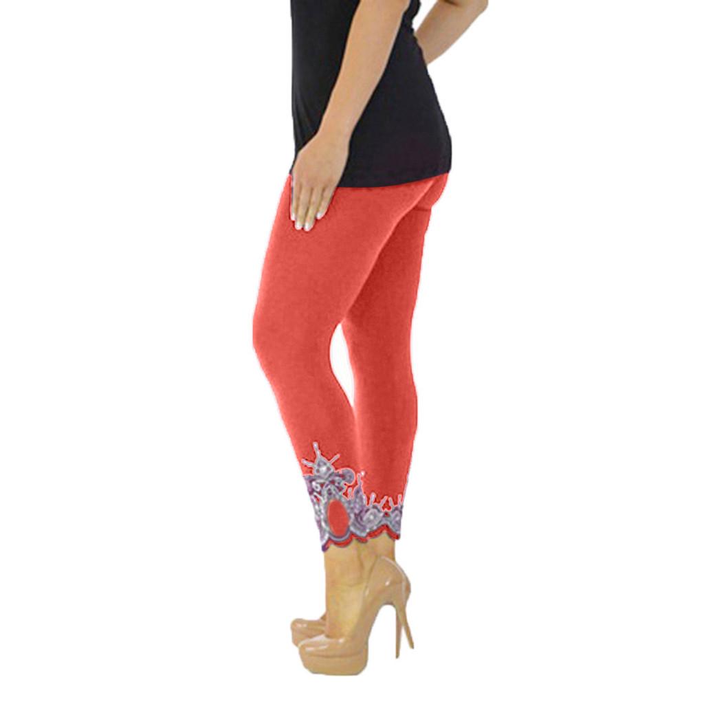 Dámské sportovní jóga s potiskem cvičení do středního pasu běžecké kalhoty Fitness elastické legíny 