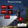 KASLIGHT Bicycle USB 5 Front Rear Handlebar Motorcycle Headlight and Taillight Combination 12-Pack Lights, 10,000 Lumens, Type-C Rechargeable, Modes,