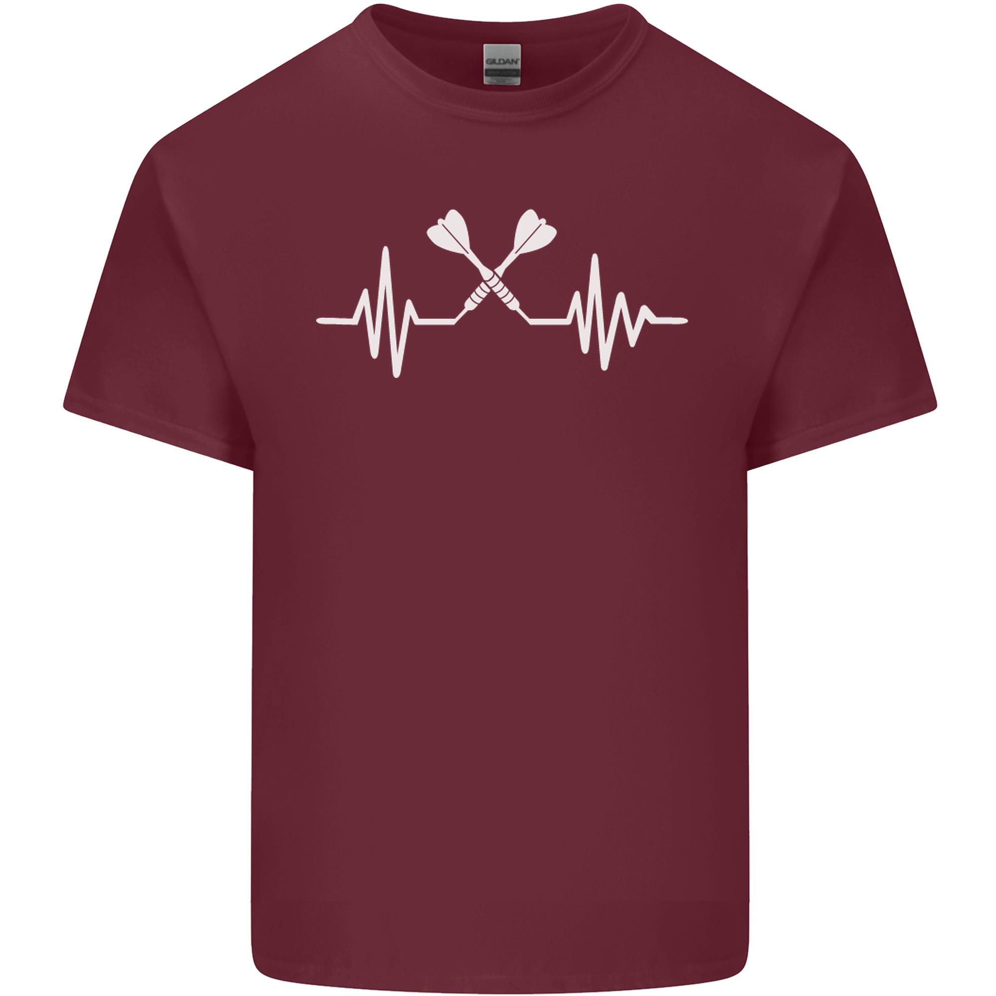 Pulse Darts Funny Ecg Unisexs Light Cotton Tshirt S