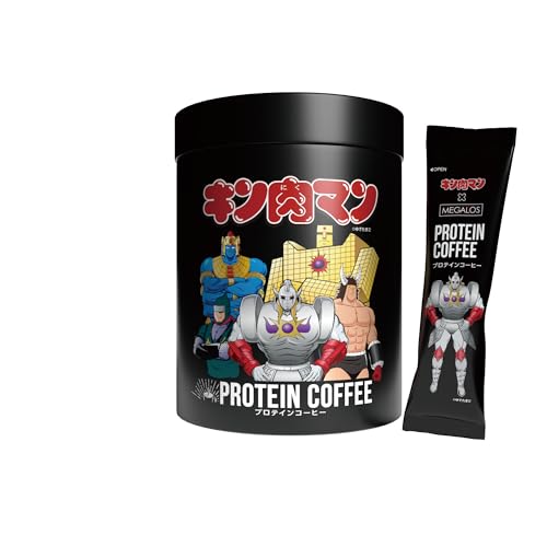 

Kinnikuman x Megalos Protein Coffee, Devil Superman Packaging, Stick Type, 7.5g per stick, 30 sticks, 6.1g protein, Unsweetened, Supervised by UCC Cof