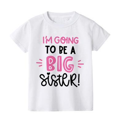 I'm Going To Be A Big Sister T-shirt Baby Announcement Big Sister Sibling Clothes Tops Toddler Rainbow Shirt Girl Kids Clothing