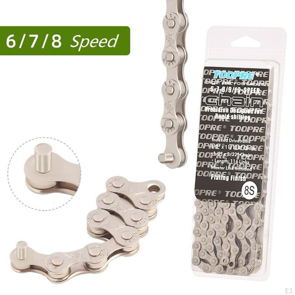 Carbon Steel 9 Single Bike Chain High Strength Road Mountain Folding Half Hollow Chains Replacement
