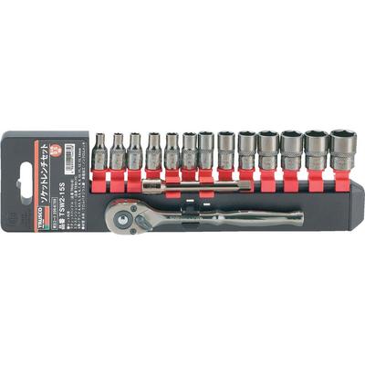 TRUSCO Socket Wrench Set, Hexagonal, 6.35mm Drive, 15mm, TSW2-15S