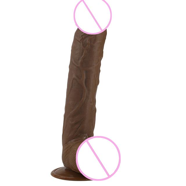 28*5CM Super Huge Black Dildos Realistic Anal Butt with Suction Cup Big Soft Penis Sex Toy For Women