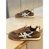 Spring new daily simple board shoes soft sole single shoes light leather surface light Forrest Gump shoes