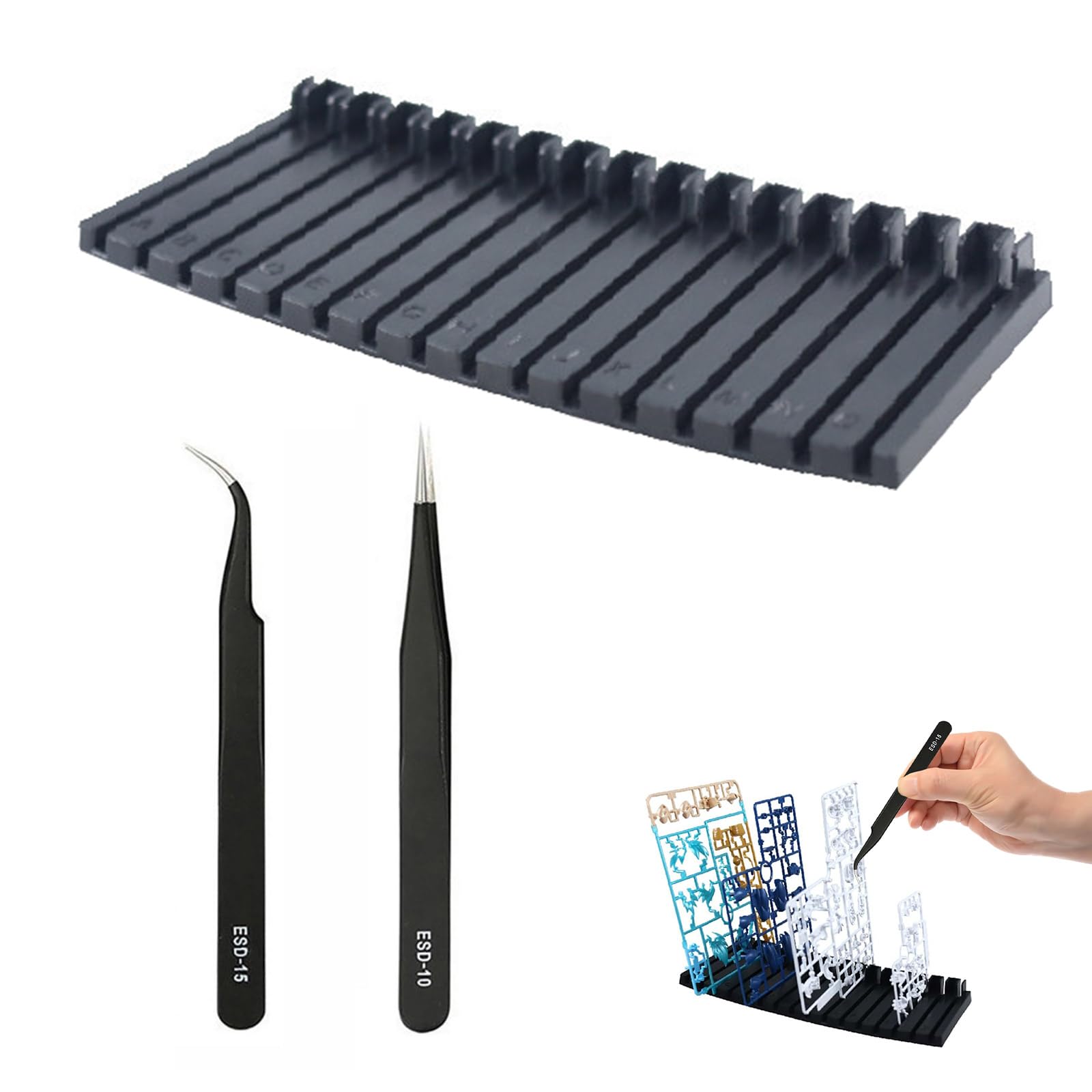 

TVETE Runner Stand for Plastic 16 Columns Small Plastic Piece Tool Model Parts Runner Stand for Plastic Easy to Perfect for DIY Model Tool Improved