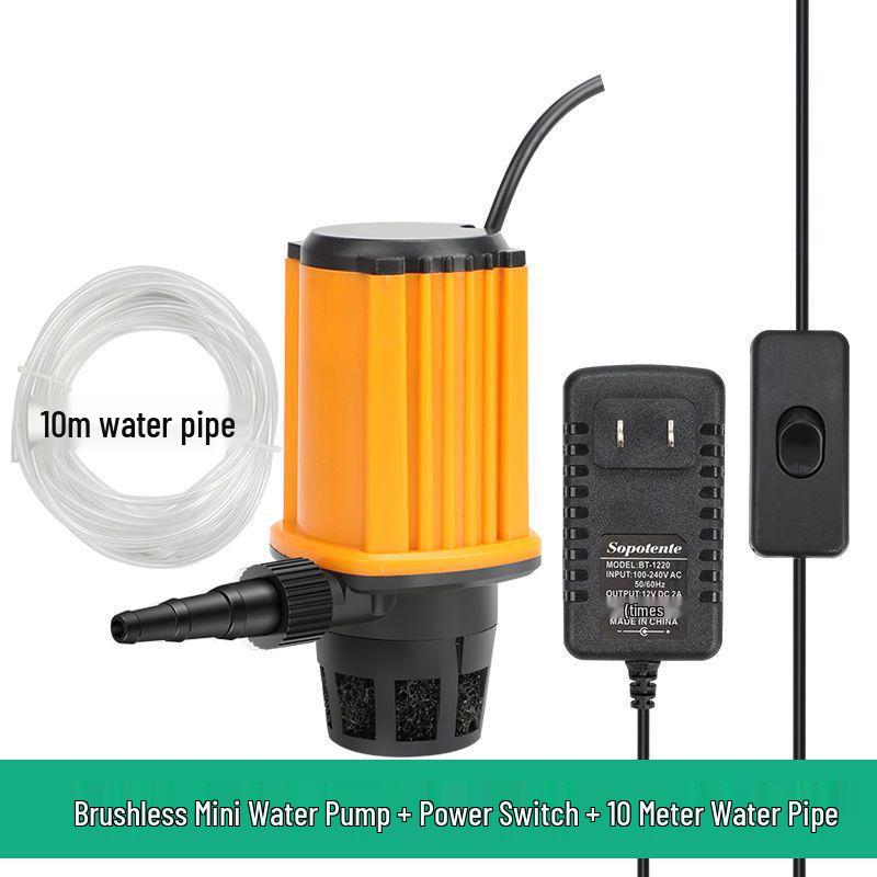 Mini Brushless 12V DC Diamond Core Drill, Slotting Machine, & Submersible Pump for Fish Tanks