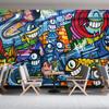Graffiti Wall Murals Bar Music Festival Party Stage 3d Graffiti Wall Stickers Large Poster Wall Paper Decor