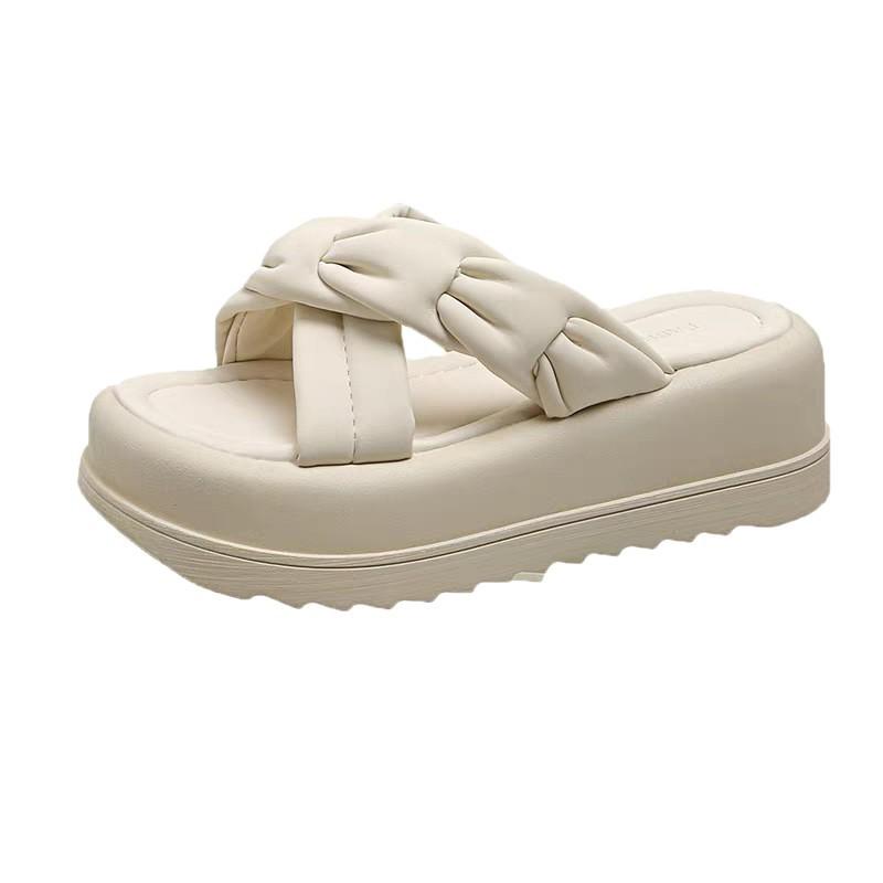 Hausschuhe Damen Sommerbekleidung 2025 neu vielseitig erhöhende Plattform Muffin Schuhe Internet-Berühmtheiten dünne Mode Damen coole Hausschuhe