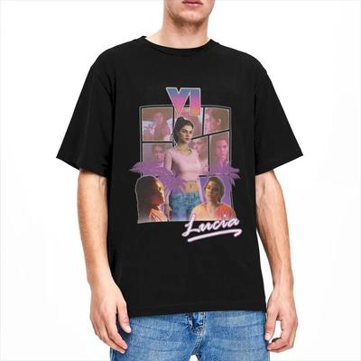 Heren- en damesshirt Lucia GTA VI Accessoires Mode Puur katoen T-shirt met korte mouwen GTA Unisex T-shirt