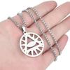 Kinitial Punk All Seeing Eye Necklace Illuminati Pyramid Pendant Hip Hop Jewelry Gift for Women Party Chain