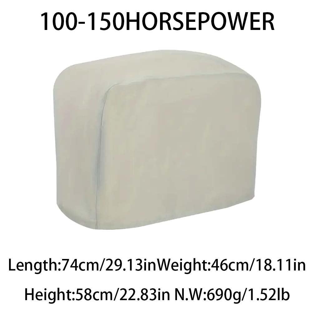Winter Thickened and Durable Oxford Cloth Outboard Hood, Suitable for 6-250 Horsepower Ship Protective Cover