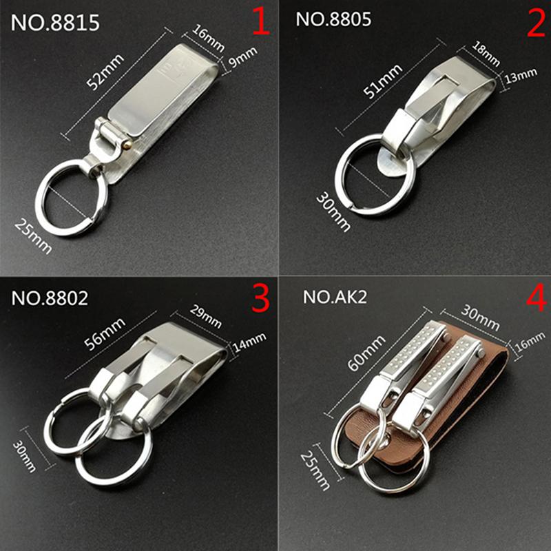 Porte-clés à libération rapide en acier inoxydable, clip de ceinture, mousqueton, porte-anneau, boucle