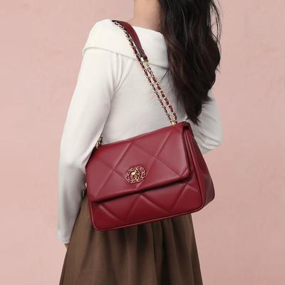 Spring/Summer Leather Crossbody Chain Women's Bag Deluxe Wedding Bridal Bag
