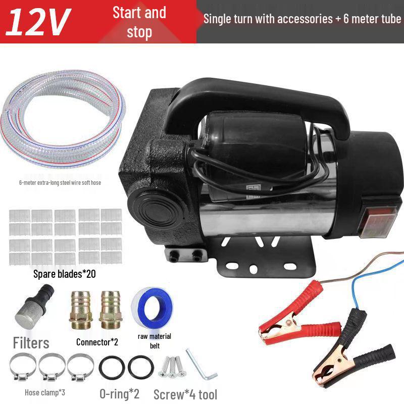 Electric Diesel Fuel & Kerosene Transfer Pump - 12V/24V/220V Self-Priming Oil Transfer Device