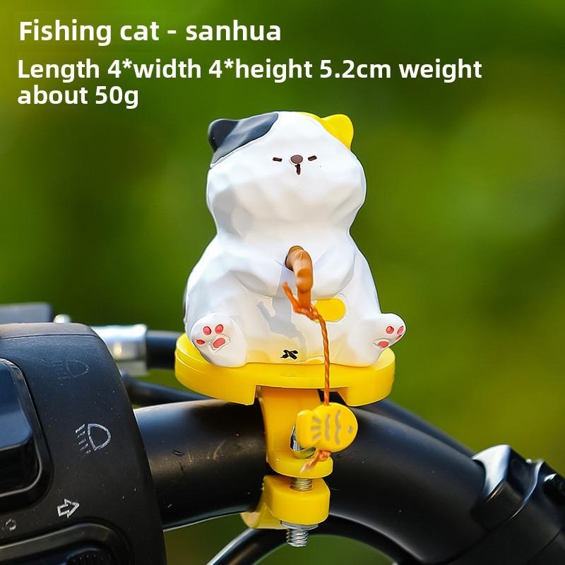 Resin Cat Art Toy With Fishing Motif For Wedding Or Birthday Gift