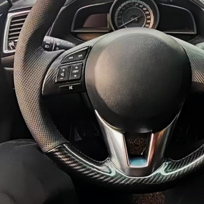 Car Steering Wheel Braid Cover 100% Fit For Mazda 3 Axela 2013-2016 Mazda 6 Atenza 2014-2017 Car Products Steering Wrap