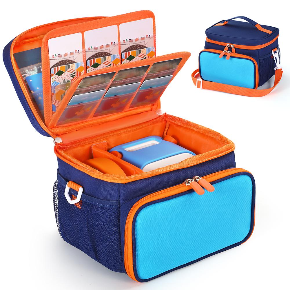 

Carrying Case for Yoto Player (3rd Gen.) Travel Case Card Holder Hold Up To 30 Cards Hard Case with Shoulder Strap Organizer Bag синий