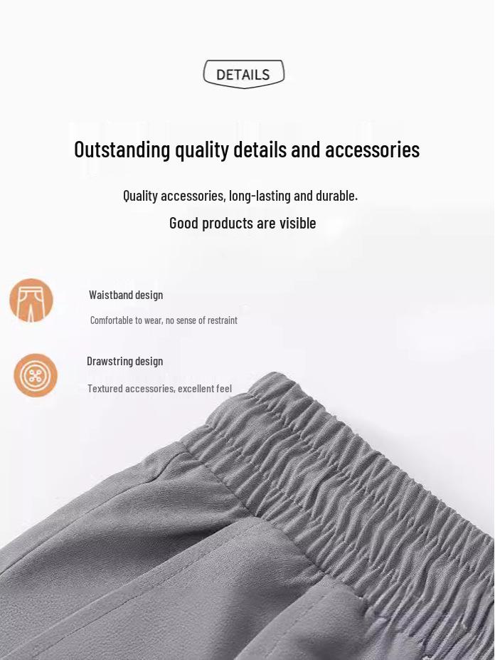 Pánské ležérní sportovní šortky z ledového hedvábí - Lehké, volného střihu, letní šortky pro uvolněný vzhled