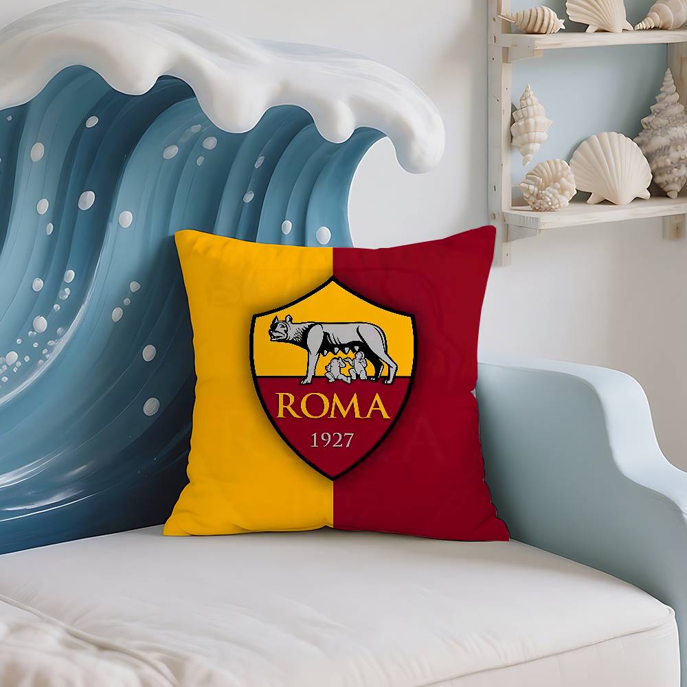 R-Rome Club Pillow Case Cushion Cover Soft Cute Throw Pillow Case For Car Sofa Pillowcase Polyester With Zipper