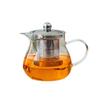 High-Quality Borosilicate Glass Tea Set: 5-Piece Heat-Resistant Kit with Tea Infuser and Separate Flower Tea Filter for Home Use.