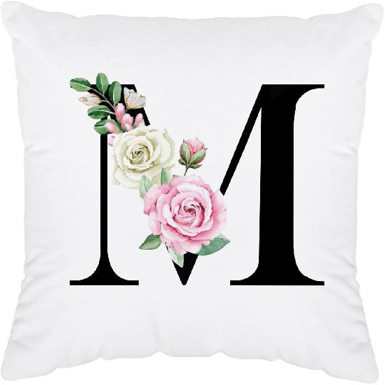 Initial Pillow Covers 18x18 - Monogram L Pillow Cover, Initial Letter Throw Pillow Cover, Monogram Pillow Case L, Monogrammed Gifts for Women, L
