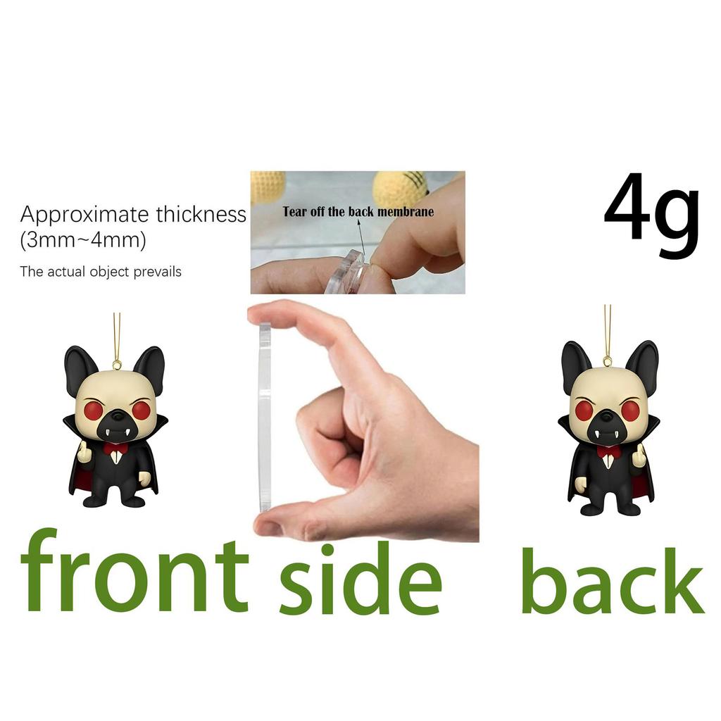 2D Plane Box With 24 Double-sided Printed PendantsChristmas Pet Dog Advent Calendar BlindBox Christmas Tree Decoration Acrylic Pendant