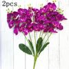 2 peças simulação buquê de flores phalaenopsis para decoração de sala de estar