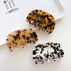 Large Oval 8cm Cow Pattern Hair Claw Clip For Women Stylish Retro Design