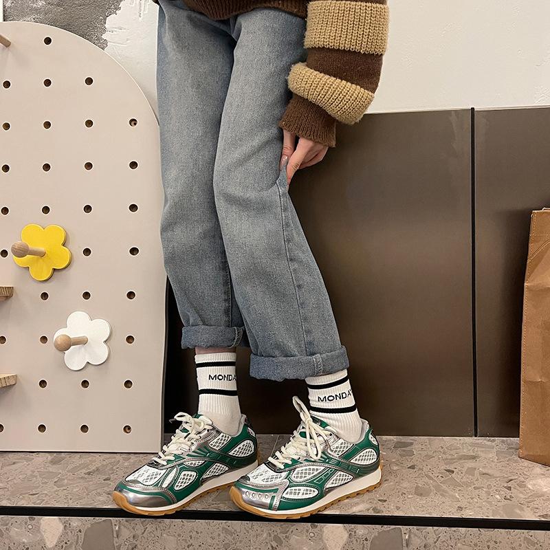 

Internet celebrity super fire king Yibo same cool dad shoes women s silver breathable platform sports ins fashion casual shoes 40